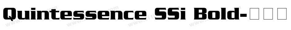Quintessence SSi Bold字体转换